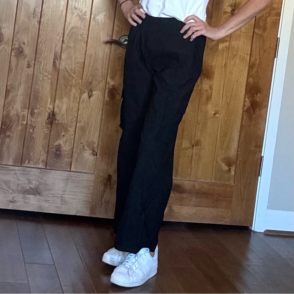 Black Cargo Pants with Relaxed Fit NWT